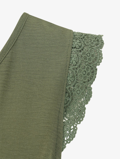 Combinaison fluide sans manches col V - Kaki - 3