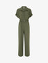 Combinaison ample style chemise - Kaki - 4