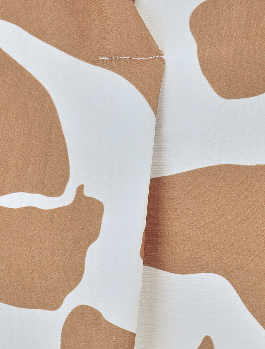 Blouse manches longues imprimé graphique - Camel - 3