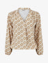 Blouse manches longues imprimé ikat - Camel - 1