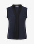 Top bicolore en voile - Marine - 1