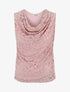 Top en dentelle sans manches à col bénitier - Rose - 4
