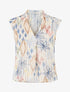 Top sans manches irisé imprimé floral - Bleu clair - 1