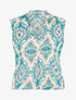 Top irisé sans manches imprimé aztèque - Turquoise - 1