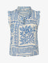 Top sans manches irisé imprimé graphique - Bleu clair - 1