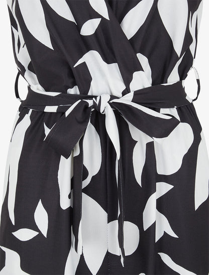 Combinaison droite imprimé graphique - Noir - 3