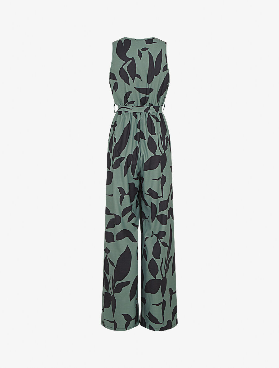 Combinaison droite imprimé graphique - Kaki - 2