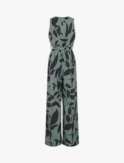 Combinaison droite imprimé graphique - Kaki - 2