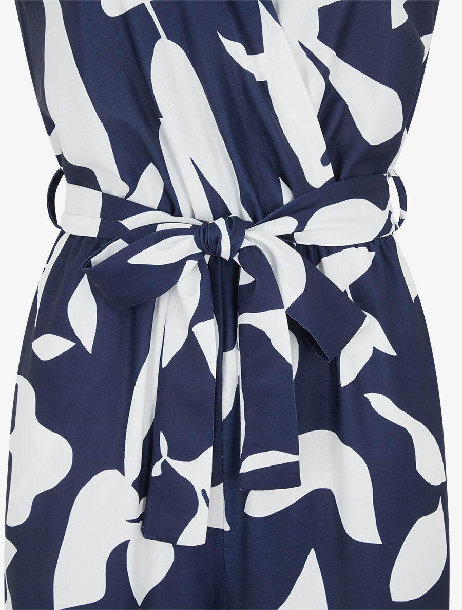 Combinaison droite imprimé graphique - Marine - 3