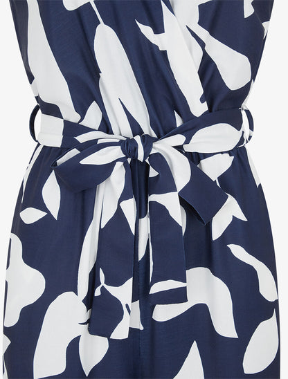 Combinaison droite imprimé graphique - Marine - 3