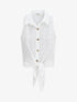 Blouse unie boutonnée sans manches - Blanc - 4