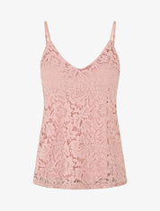 Caraco droit en dentelle - Rose - 1