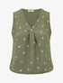 Top uni flocage ancres irisées - Kaki - 4