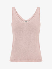 Débardeur en maille à col V - Rose - 4