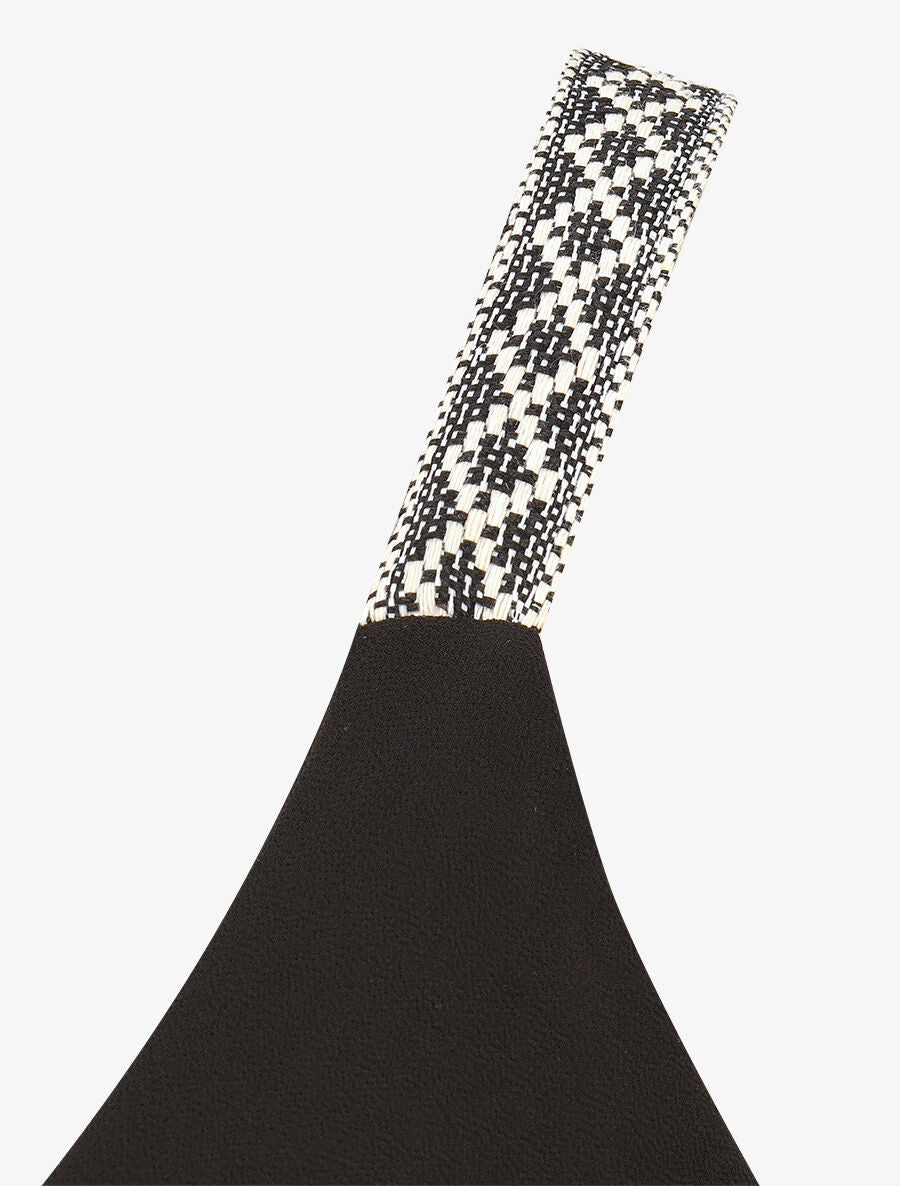 Top uni à bretelles imprimé aztèque - Noir - 3