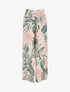 Pantalon tulipe imprimé tropical à taille élastiquée - Kaki - 1