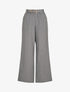 Pantalon ample à taille élastiquée - Gris - 1
