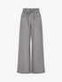 Pantalon droit taille haute élastiquée - Gris - 1