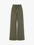 Pantalon droit taille haute élastiquée - Kaki - 4