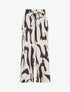 Pantalon fluide imprimé abstrait - Beige - 1