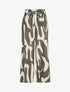 Pantalon fluide imprimé abstrait - Kaki - 1