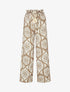 Pantalon élastiqué à imprimé graphique - Camel - 4