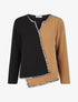 Blouse asymétrique à détail sequins - Camel - 1