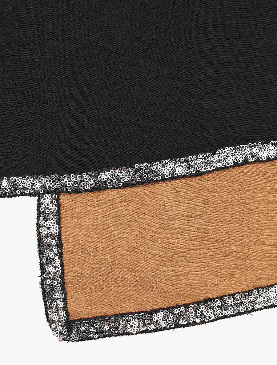 Blouse asymétrique à détail sequins - Camel - 3