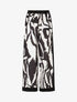 Pantalon droit taille haute imprimé graphique - Noir - 4