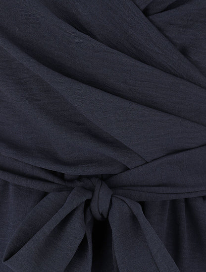 Combinaison ample à fines bretelles bijoux - Marine - 3