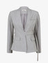 Veste droite unie à liens - Gris - 1