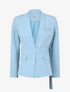 Veste droite unie à liens - Bleu ciel - 1