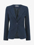 Veste unie boutonnée - Marine - 1