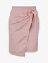Jupe courte en suédine syle portefeuille - Rose - 1