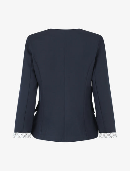 Blazer uni à 1 bouton - Marine - 2