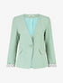 Blazer uni à 1 bouton - Vert clair - 1