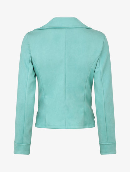 Perfecto en suédine à poches zippées décoratives - Turquoise - 2
