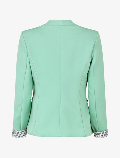 Veste droite à épaulettes - Vert menthe - 2