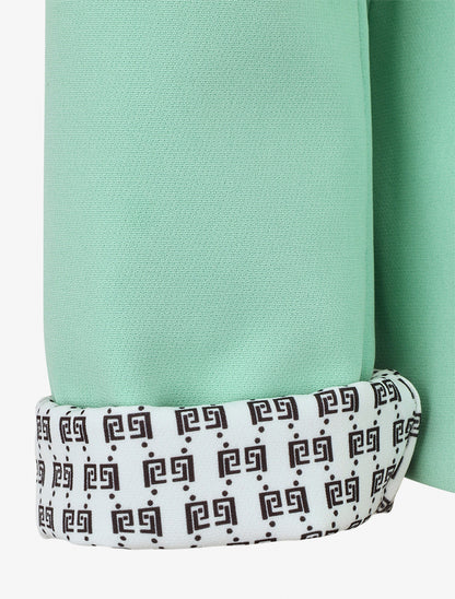 Veste droite à épaulettes - Vert menthe - 3