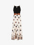 Robe imprimé ikat à bretelles en chaîne - Noir - 1