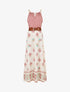 Robe imprimé ikat à bretelles en chaîne - Vieux rose - 1