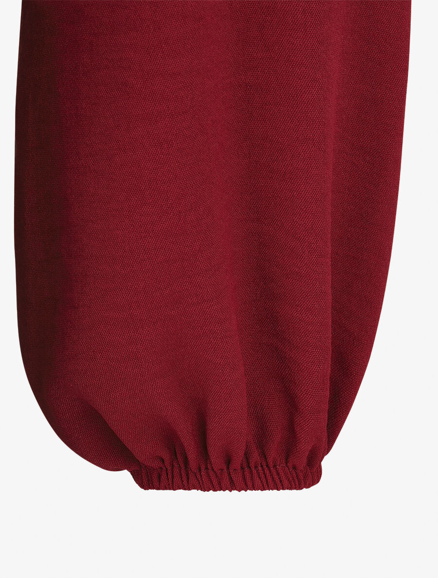 Blouse à détail crochet - Bordeaux - 3