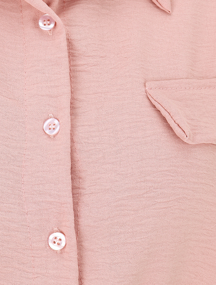 Combishort élastiqué uni - Vieux rose - 3