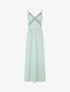 Robe longue à dos élastiqué - Vert d&