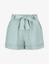 Short uni à revers - Vert menthe - 1