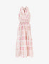 Robe dos nu imprimé graphique - Rose - 1