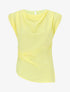Top asymétrique effet drapé - Jaune - 1