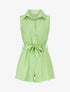 Combishort évasé style chemise - Vert pomme - 1