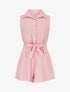 Combishort évasé style chemise - Rose - 1