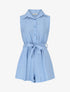 Combishort évasé style chemise - Bleu ciel - 1